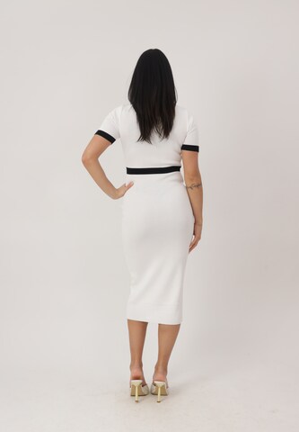 Robes en maille Elara en blanc