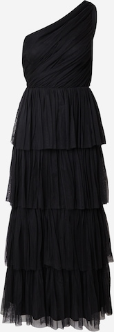 Maya Deluxe Evening Dress in Black: front