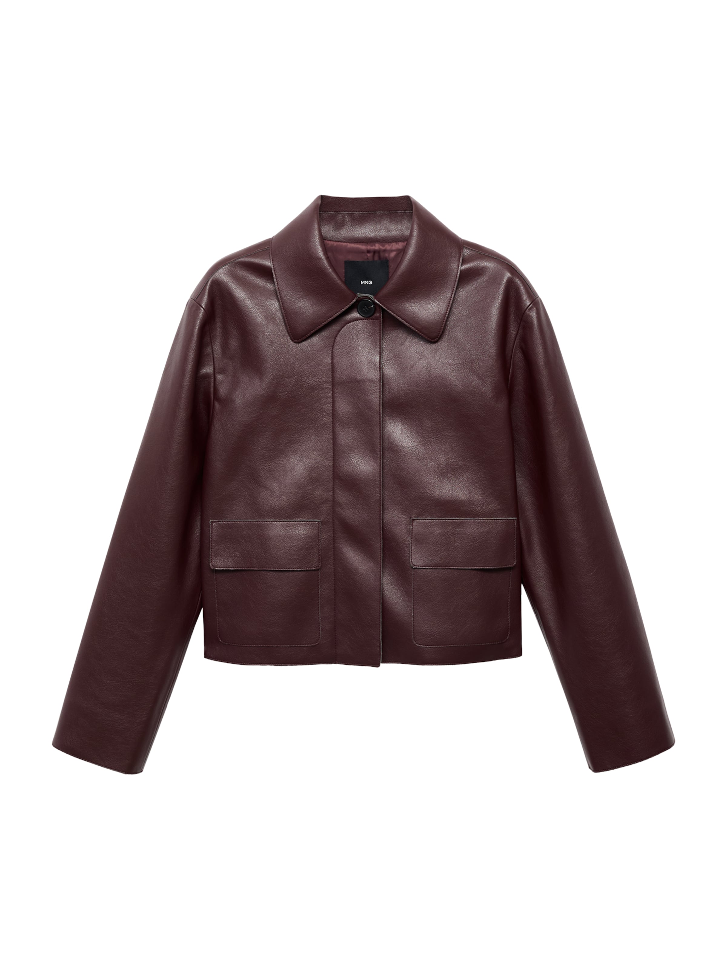 Geacă de primăvară-toamnă 'SABINA' de la MANGO pe roșu: față