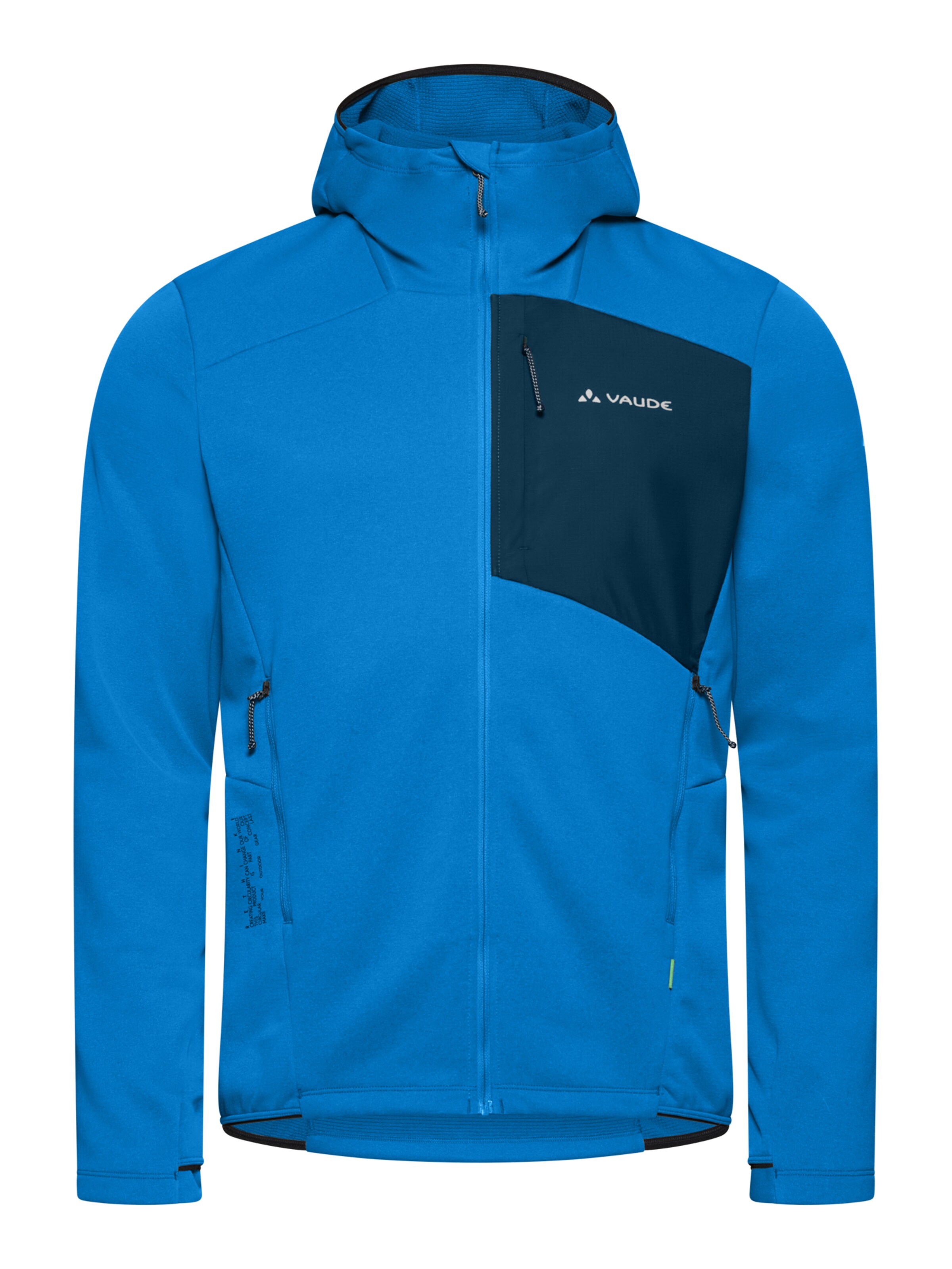 VAUDE Athletic fleece jacket 'Monviso III' in Blue: front
