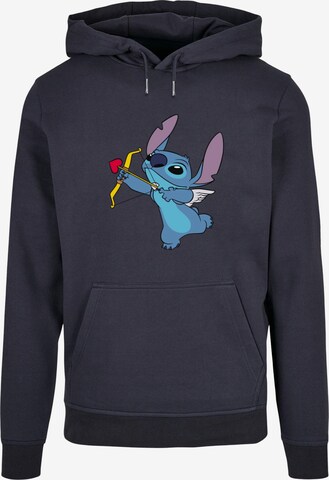 ABSOLUTE CULT Sweatshirt 'Stitch - Cupid Valentines' in Blau: predná strana