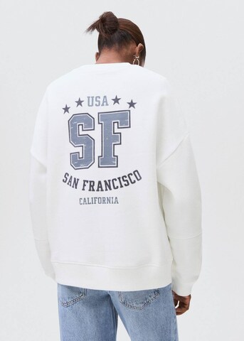 MANGO TEEN Sweatshirt 'Sanfran' in Weiß: Vorderseite