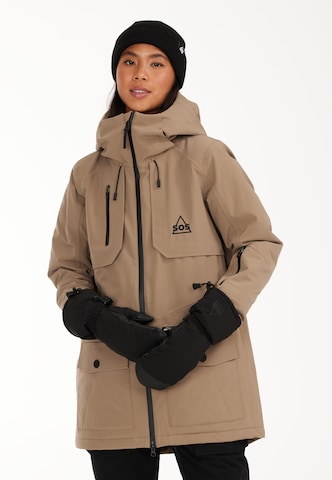 SOS Winter Jacket 'Aspen' in Beige: front