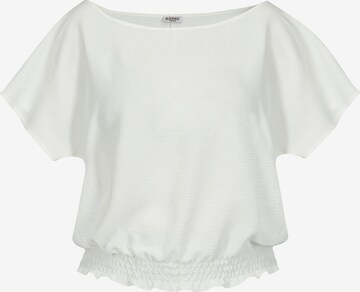 Karko Blouse ' LUNA ' in Wit: voorkant