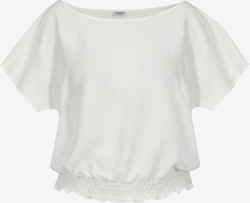 Karko Blouse ' LUNA ' in Wit: voorkant