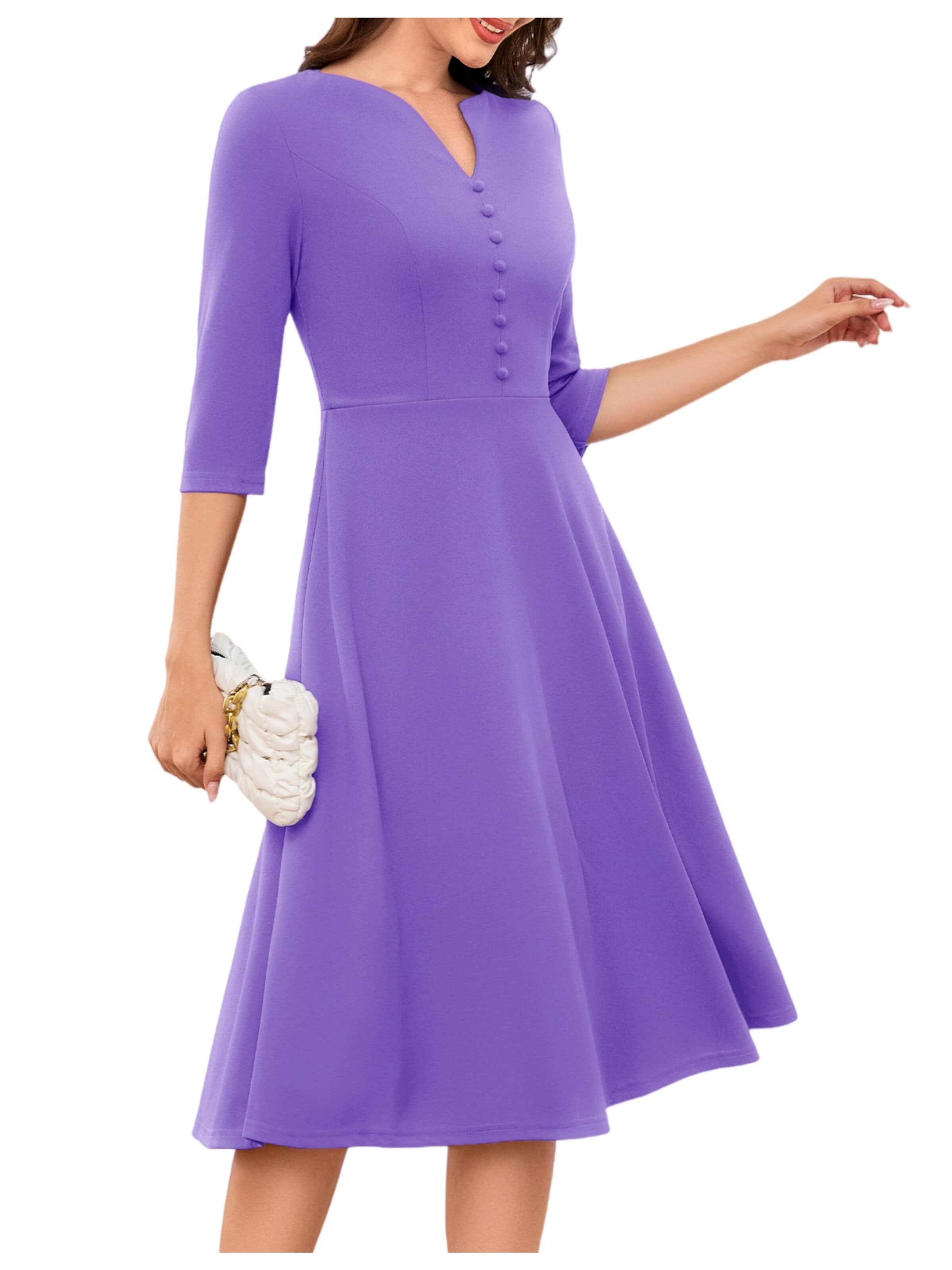 Zapaka Cocktail Dress in Purple