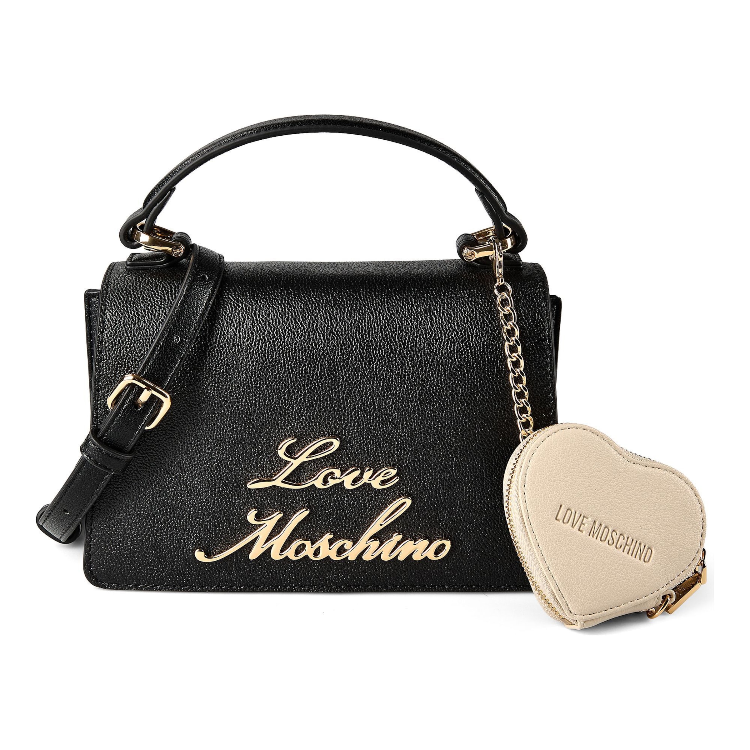 Sacs à main 'Heart Charm' Love Moschino en noir : devant