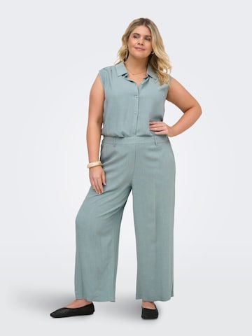 ONLY Carmakoma - Pierna ancha Pantalón de pinzas 'CARSiesta' en verde