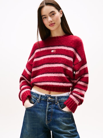 Tommy Jeans Pulóver - piros: elől
