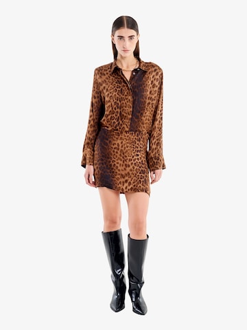 ViCOLO Blousejurk in Bruin: voorkant