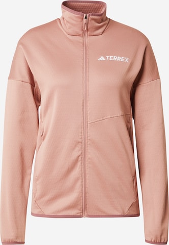 ADIDAS TERREX Funktionsfleecejacke 'XPR' in Rot: Vorderseite