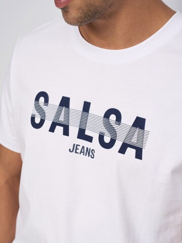 T-Shirt Salsa Jeans en blanc
