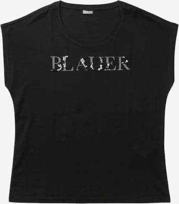 T-shirt Blauer en noir : devant
