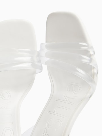 Bershka Strap Sandals in Transparent