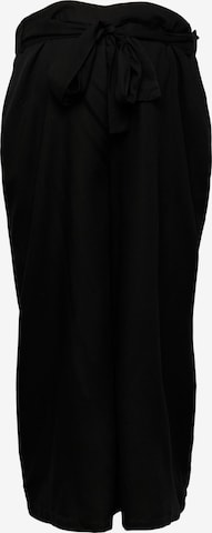 PIECES Curve Kalhoty se sklady v pase 'NYA' – černá: přední strana