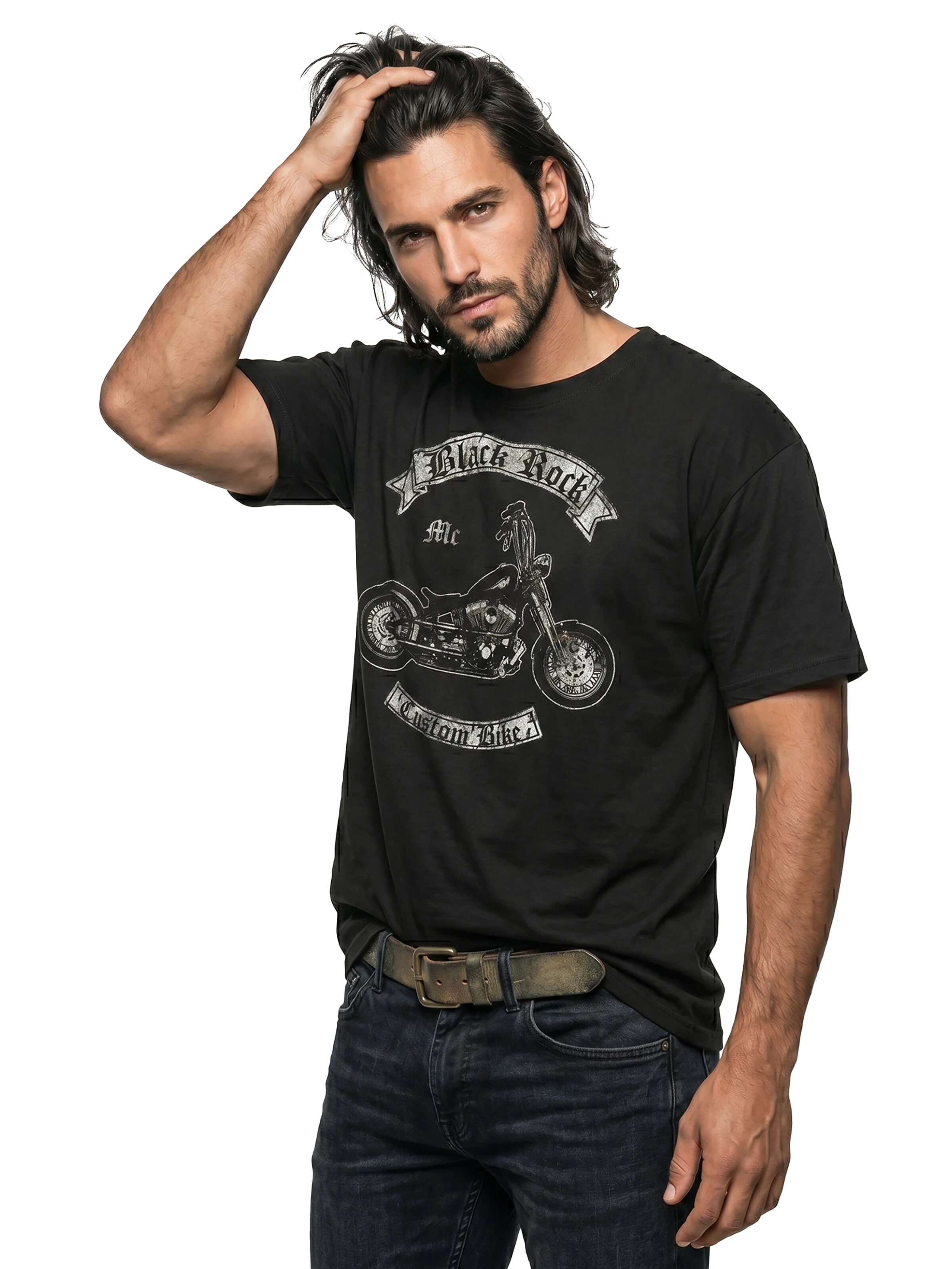 MAKAYA Shirt 'Black Rock' in Black