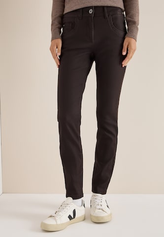 CECIL Slimfit Hose in Braun: Vorderseite