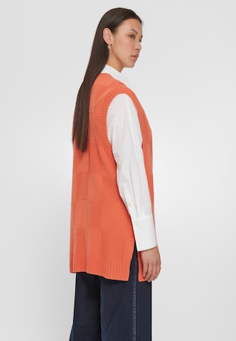 Anna Aura Knitted Vest in Orange
