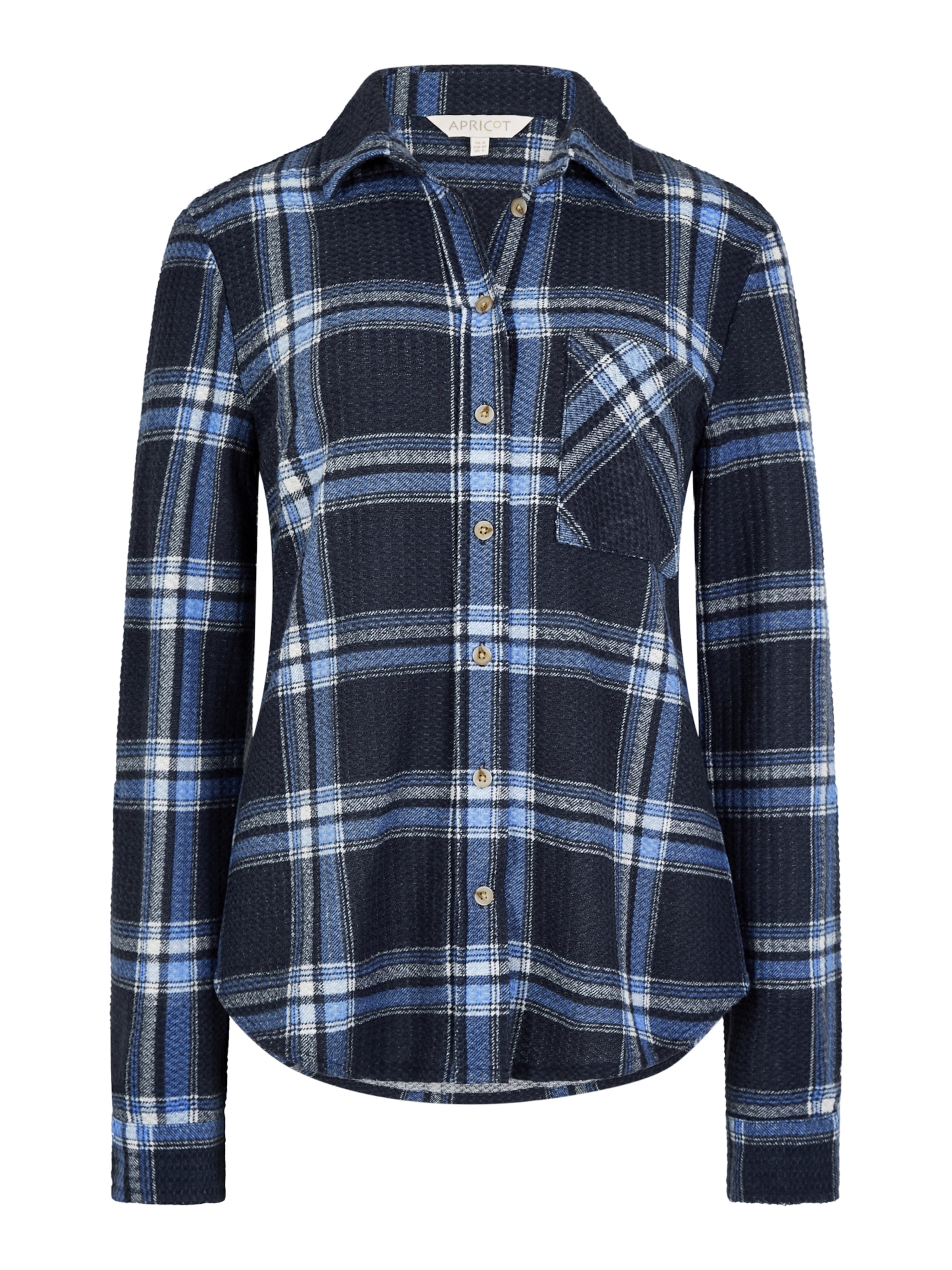 Chemisier Apricot en bleu : devant