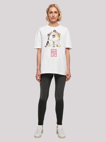 F4NT4STIC Shirt 'Disney Big Hero 6 Baymax Hug' in Wit