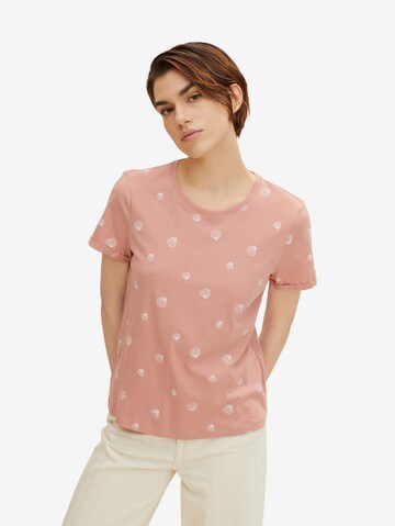 T-shirt TOM TAILOR en rose : devant