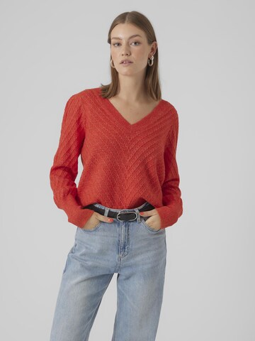 Pull-over 'STINNA' VERO MODA en rouge : devant