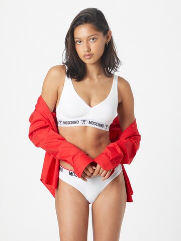 Moschino Underwear Bralette Bra 'Reggiseno' in White