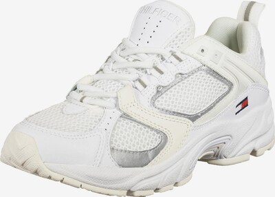 Tommy Jeans Låg sneaker i silvergrå / vit / naturvit, Produktvy
