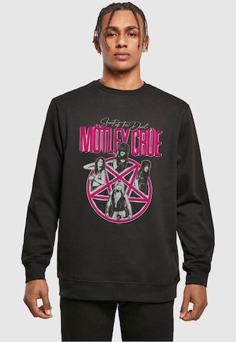 Merchcode Sweatshirt 'Motley Crue - Vintage Shout At The Devil' in Zwart: voorkant