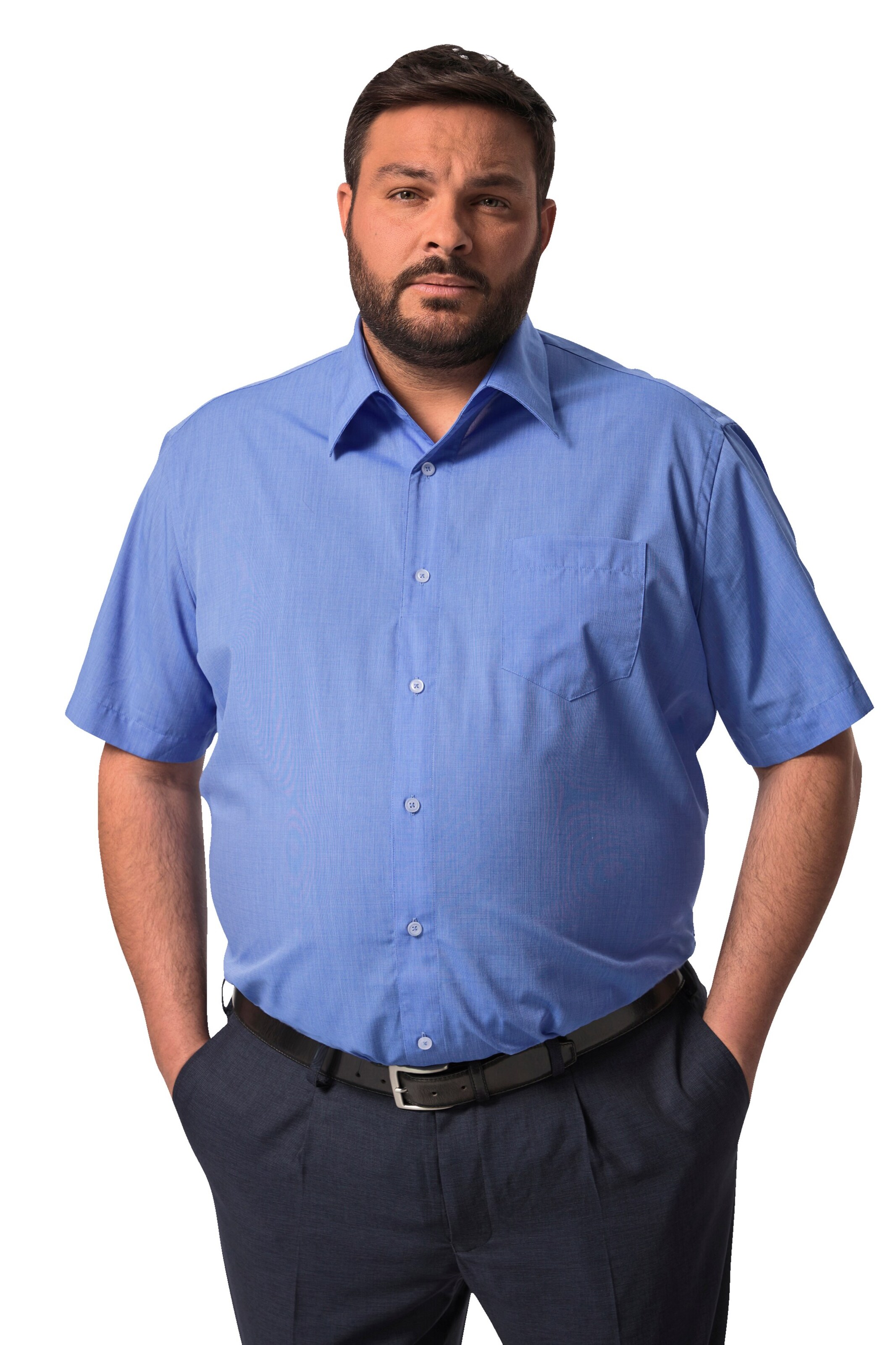 Fit confort Chemise Boston Park en bleu : devant