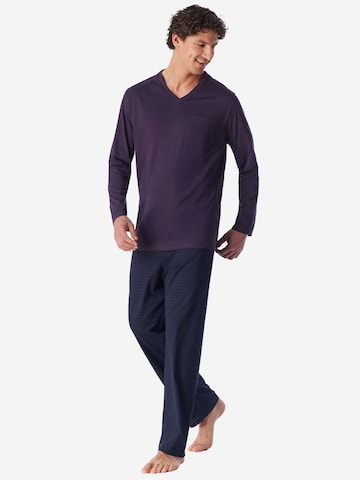 SCHIESSER Schlafanzug ' Comfort Essentials ' in Blau: Vorderseite