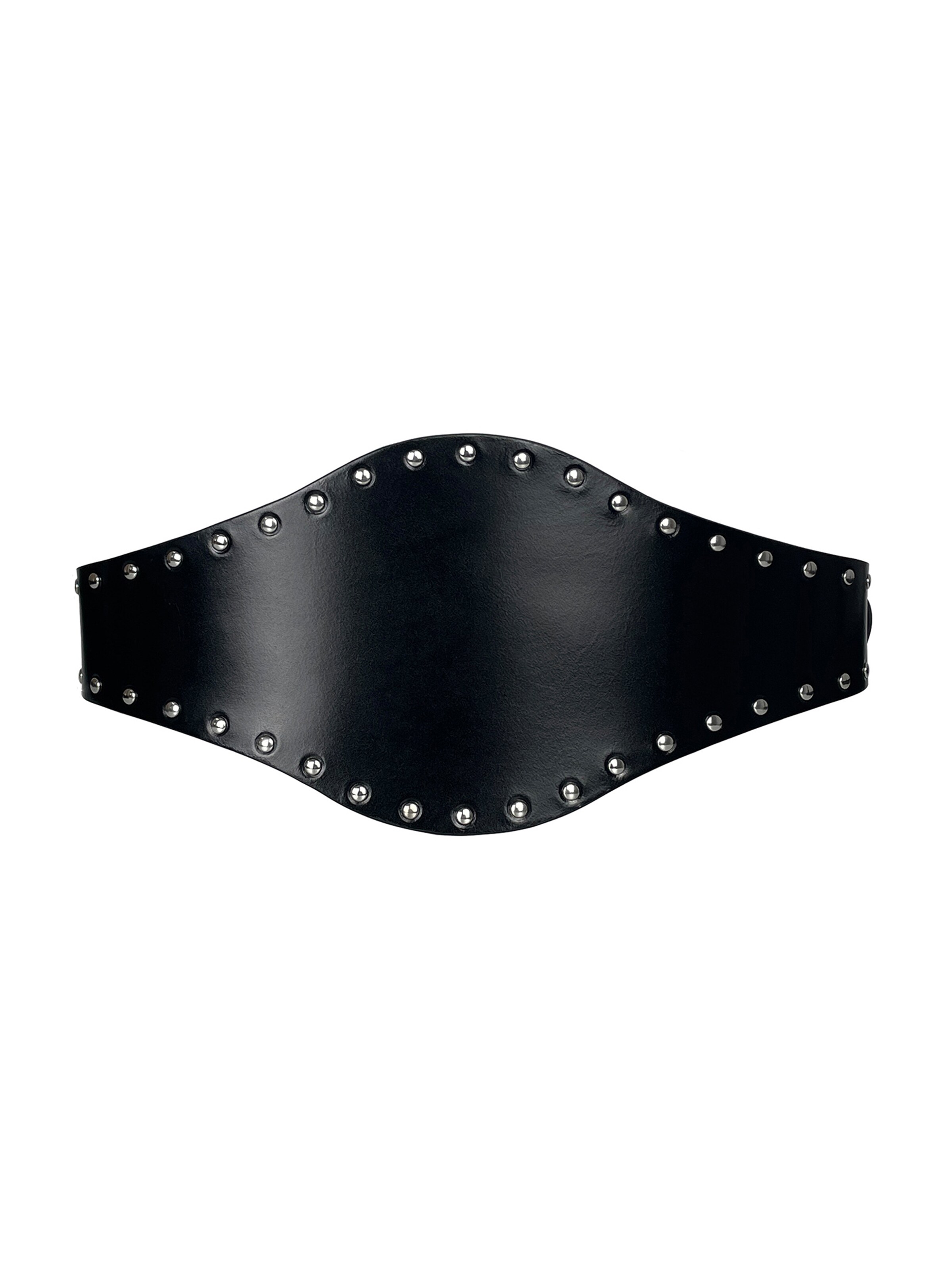 Haute Cuir - Cinturón 'Studded Cleope' en negro: frente