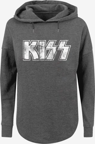 Sweat-shirt 'Kiss Vintage Logo' F4NT4STIC en gris : devant