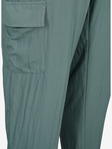 Zizzi - Tapered Calças cargo 'Macy' em verde