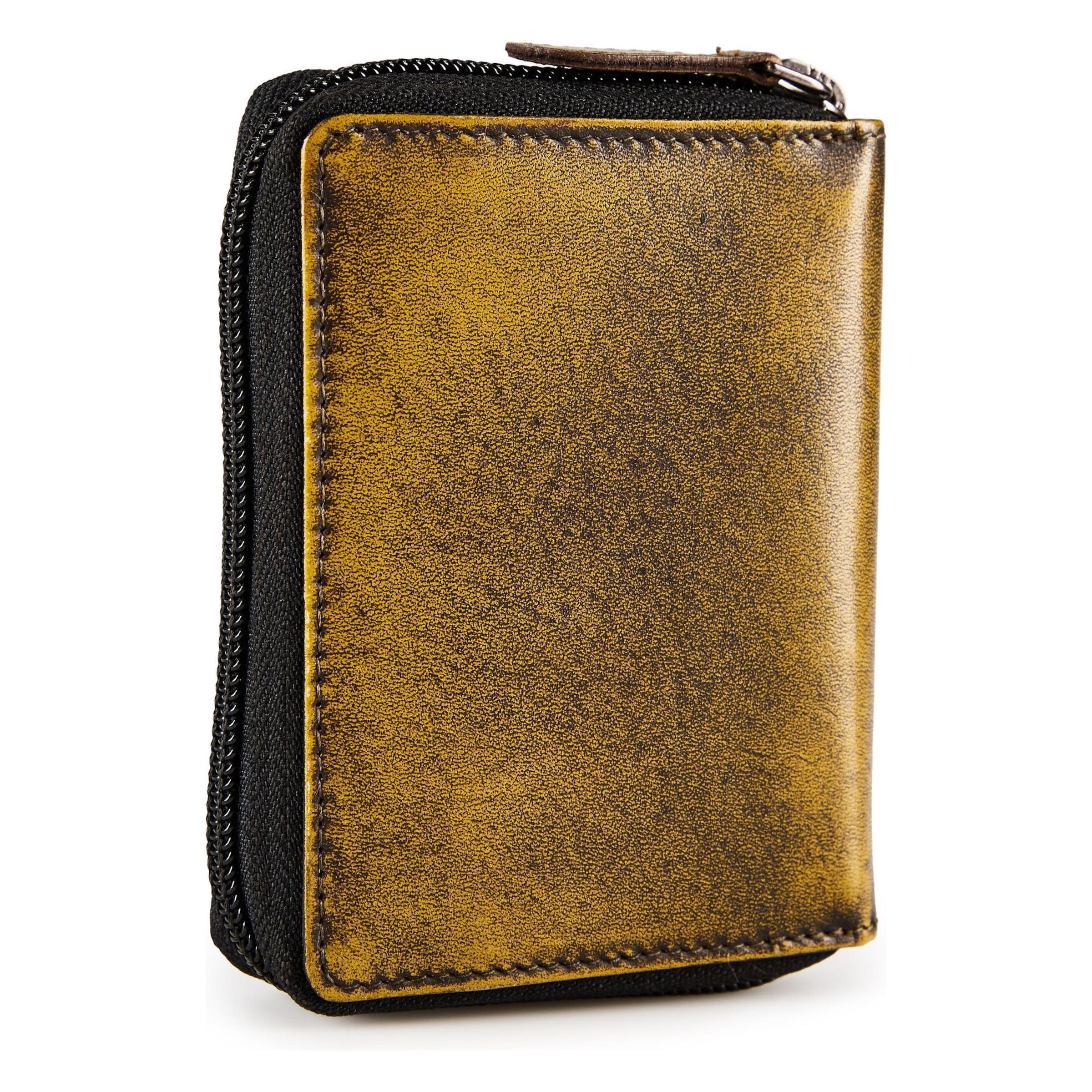 GREENBURRY Wallet 'Destressed' in Yellow