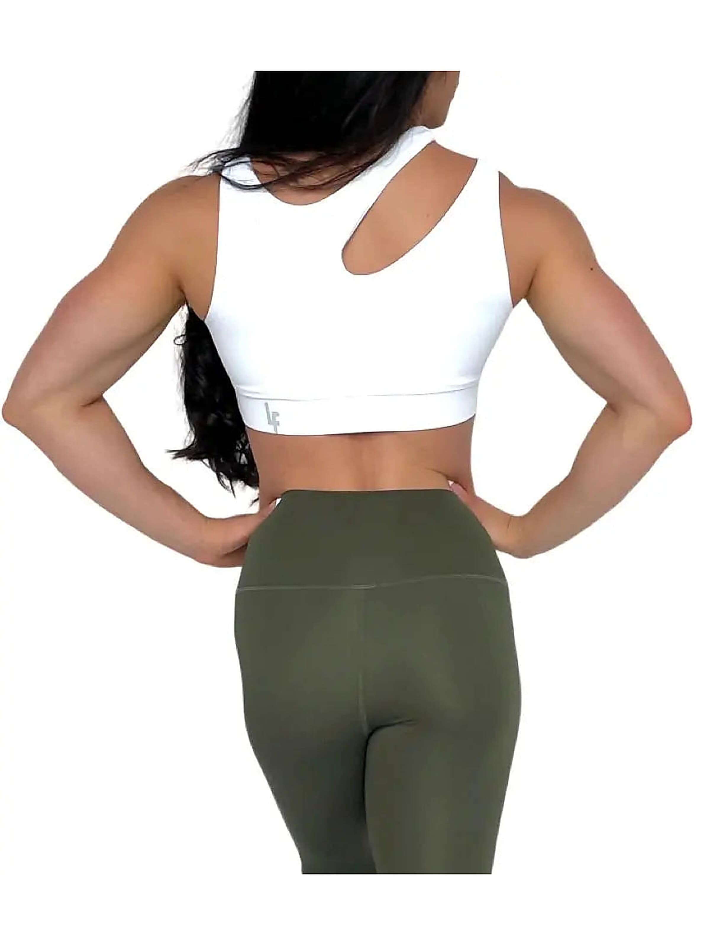 LUXFEEL - Skinny Leggings 'Leggings mit hoher Taille Myself' en verde