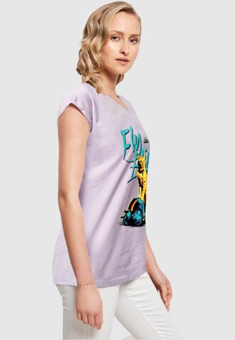 ABSOLUTE CULT Shirt 'Captain Marvel- Fly High' in Lila