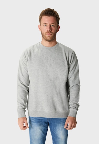 Oldskull Sweatshirt 'Plain Basic' in Grau: Vorderseite