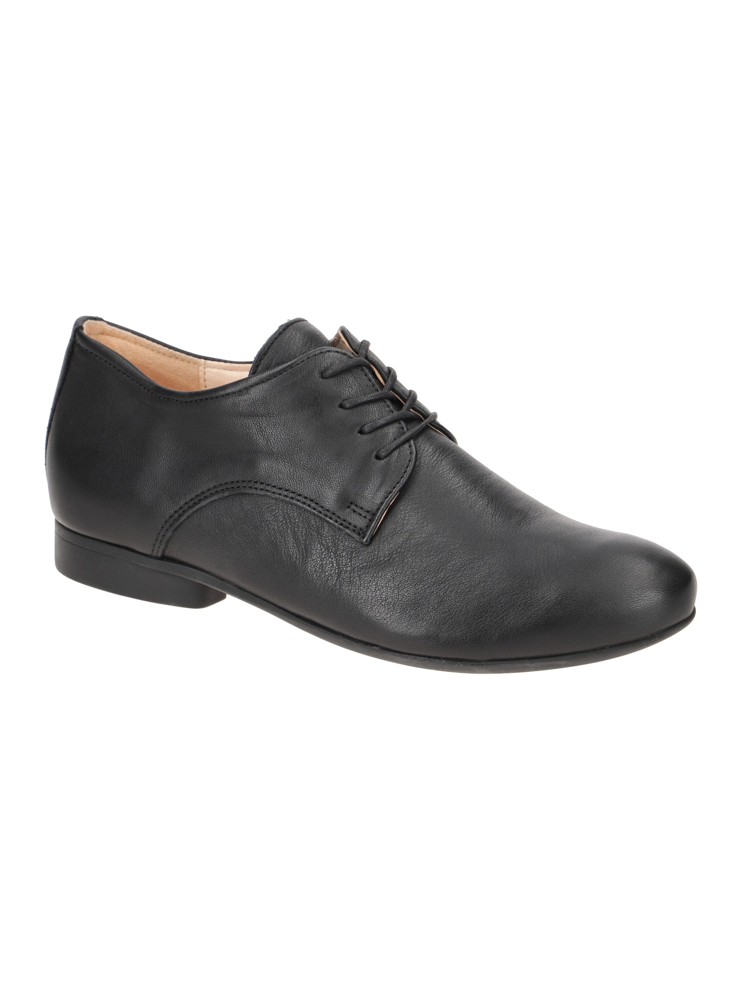 THINK! Lace-Up Shoes 'Think Guad Schnür Schuhe schwarz Derby 412' in Black: front