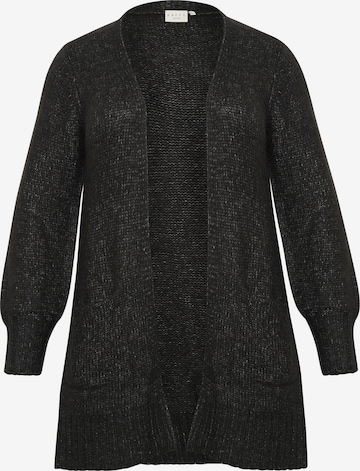 KAFFE CURVE Knit Cardigan 'Alicia' in Black: front