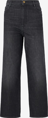 sessunWide Leg/ Široke nogavice Traperice 'Bay Cruise' - crna boja: prednji dio