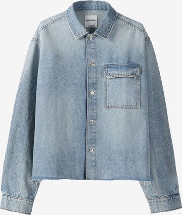 Bershka Between-season jacket in Blue: front