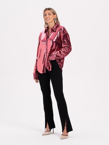 MYLAVIE by Sarah Harrison Bluse 'Sequins' i pink
