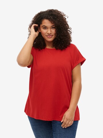 Zizzi T-shirt 'KATJA' in Rot: predná strana