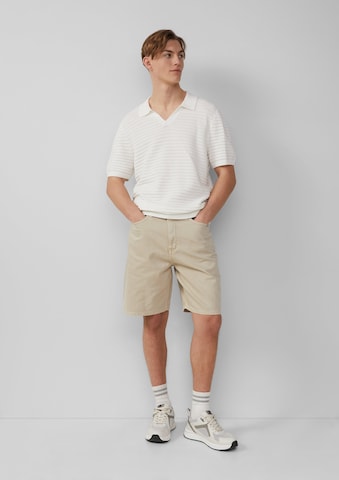 QS Regular Jeans in Beige: front