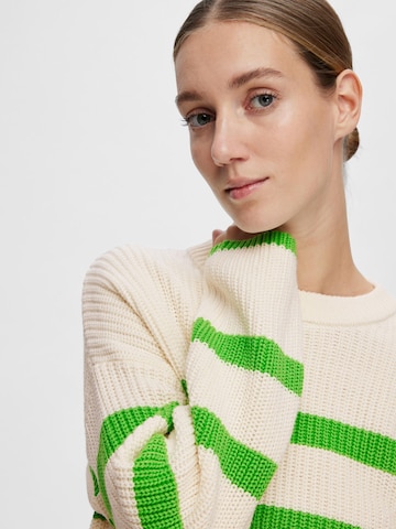 SELECTED FEMME Sweater 'Bloomie' in Beige