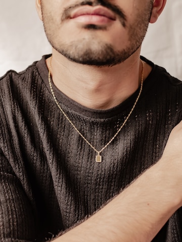 Hey Happiness Necklace 'Square Rope' in Gold: front