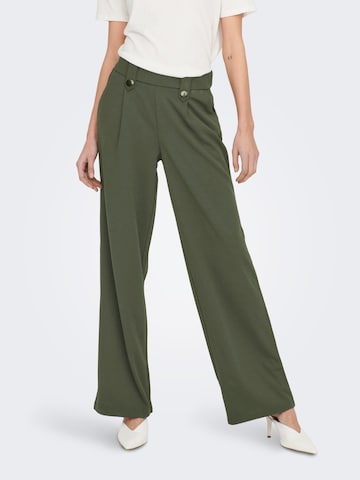 ONLY Wide leg Pleat-Front Pants 'Sania' in Green: front