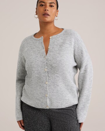 WE Fashion Strickjacke in Grau: Vorderseite