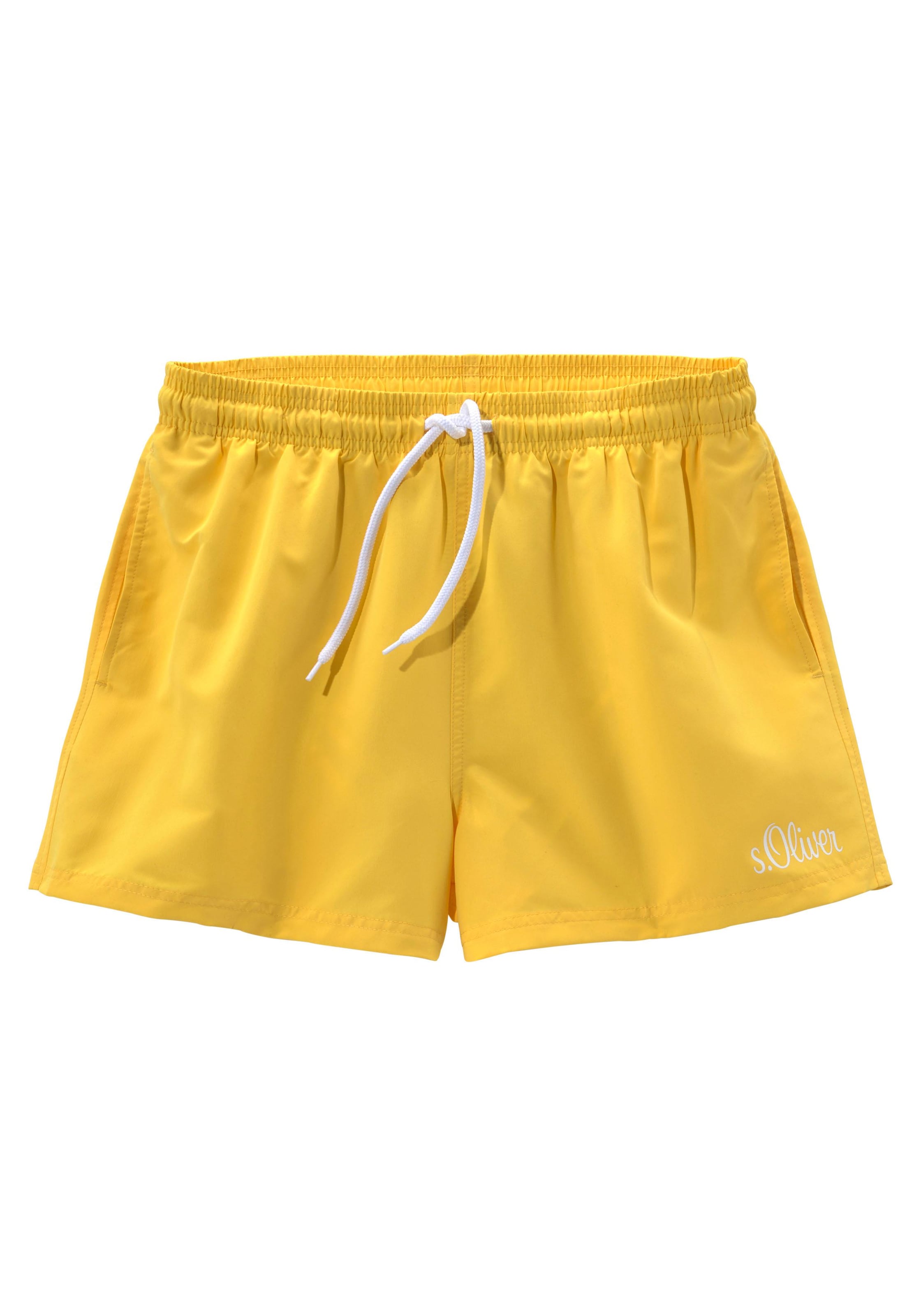 Pantaloncini da bagno di s.Oliver in giallo: frontale